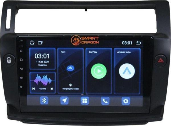 Smart Dragon Citroen C4 2005-2010 Uyumlu Android Multimedya Kamera Siyah - Image 1
