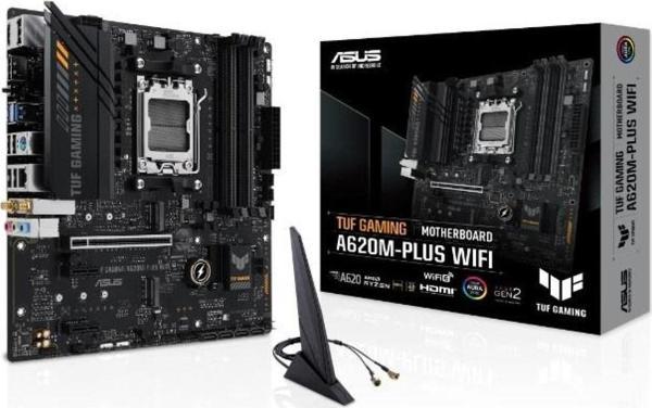 Asus Tuf Gamıng A620M-Plus Wıfı Ddr5 6400Mhz 1Xhdmı 2Xdp 2Xm.2 Usb 3.2 Matx Am5 (Amd Am5 7000 Serisi - Image 1
