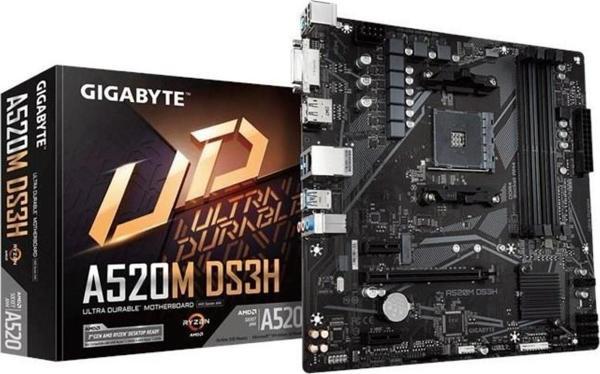 Gigabyte A520M Ds3H Am4 Ryzen Ddr4 Dvi Hdmi Dp A520M-Ds3H - Image 1