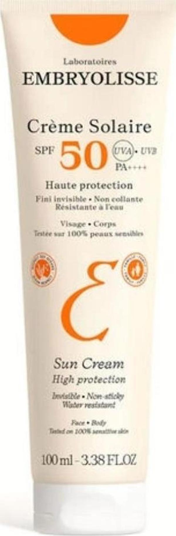 Embryolisse Creme Solaire Spf 50 Güneş Kremi 100 ml - Image 1