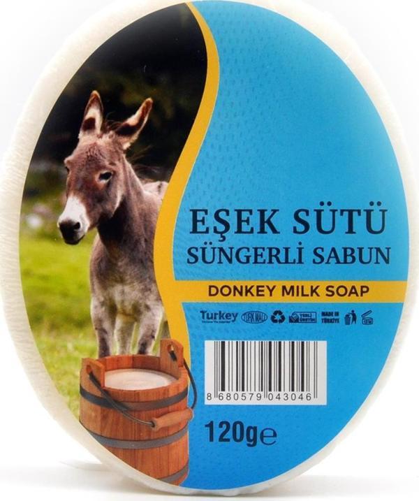 Eşek Sütü Özlü Süngerli Sabun Banyo Duş Sabunu 120 G - Image 1