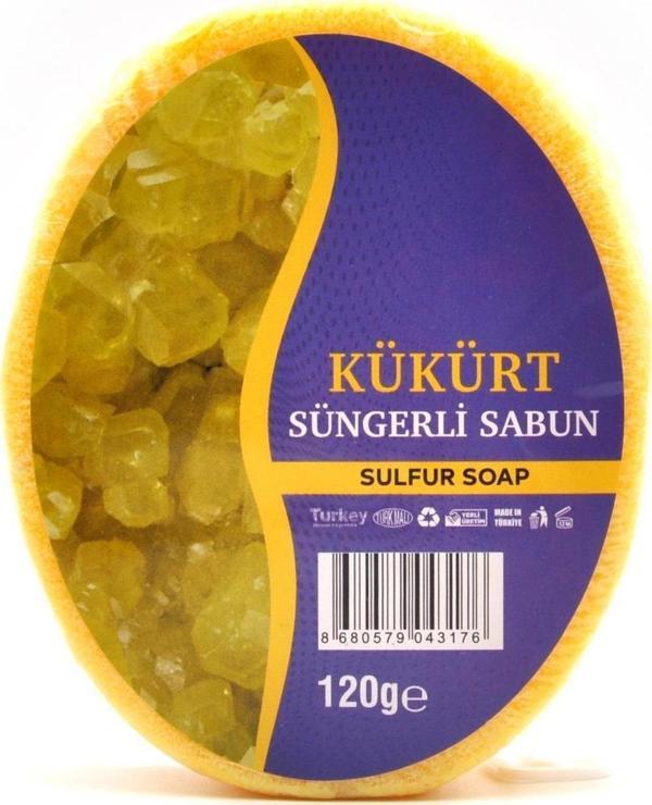 Kükürt Özlü Süngerli Sabun Banyo Duş Sabunu 120 G - Image 1