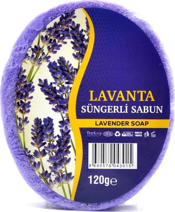 Lavanta Özlü Süngerli Sabun Banyo Duş Sabunu 120 G - Image 1