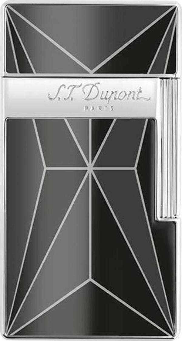 S.T. Dupont Biggy Fire x Siyah-Krom Puro Çakmağı 25070 - Image 1