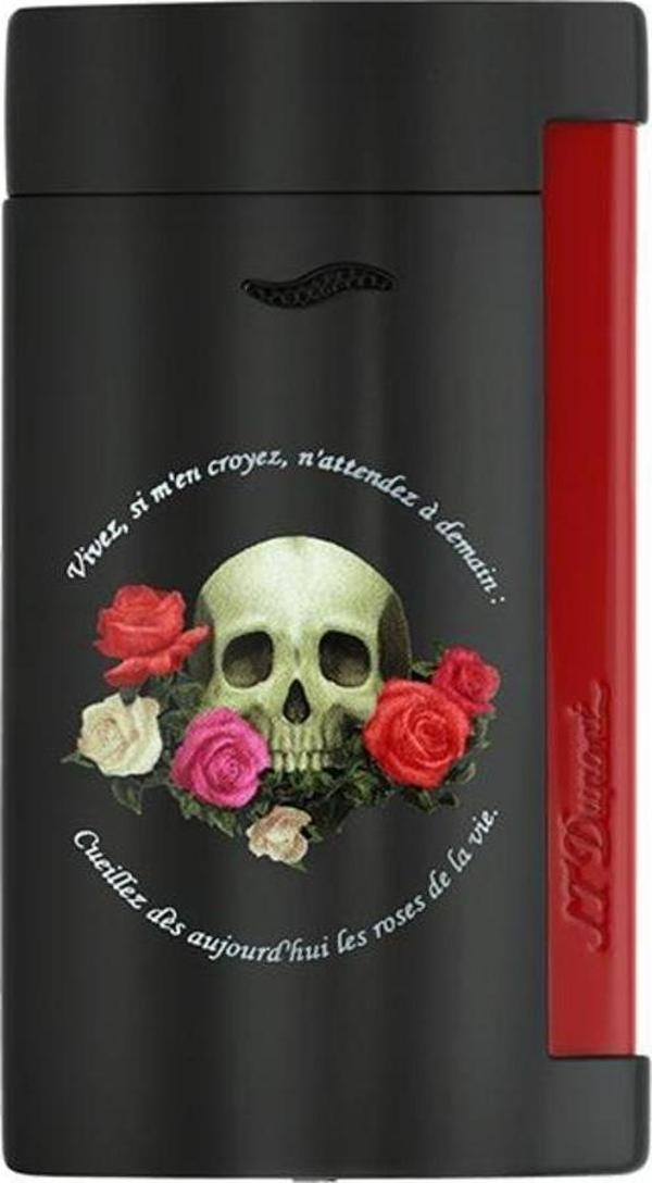 S.T. Dupont Slim 7 Memento Mori Siyah-Kırmızı Puro Çakmağı 27794 - Image 1