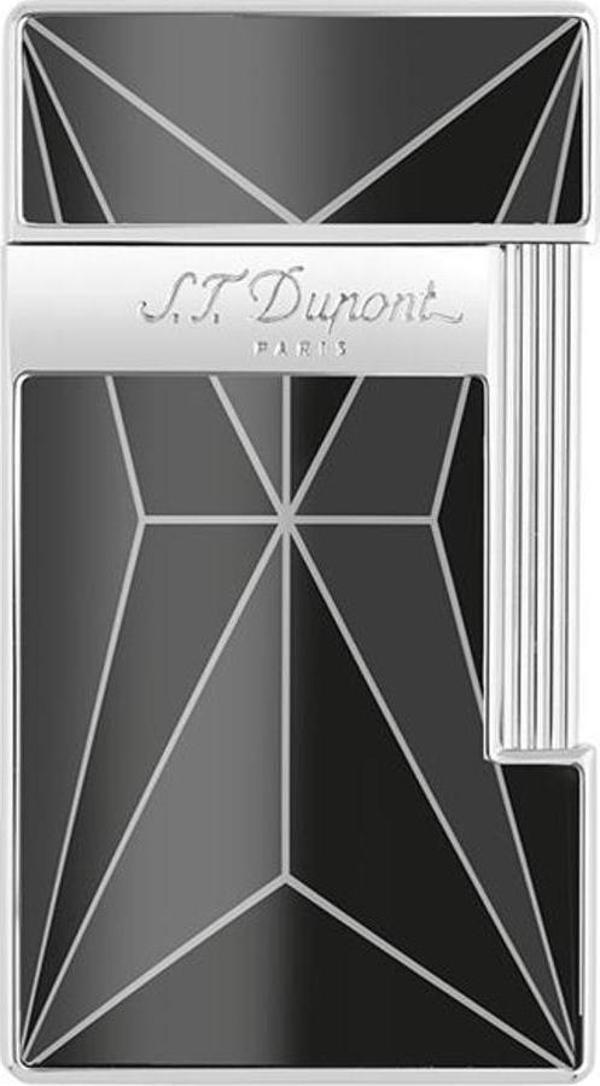 S.T. Dupont Slimmy Fire x Siyah-Krom Puro Çakmağı 28070 - Image 1