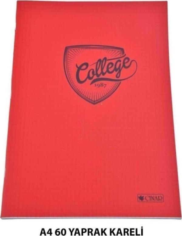 3 Çınar Çınar Pvc Kapaklı A4 Kareli Defter 60 Yaprak - Image 1