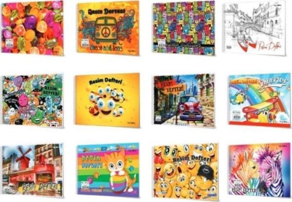 Çınar Defter Resim Defteri 17*25 Spiralli Karton Kapak 15 Yaprak Çınar - Image 1