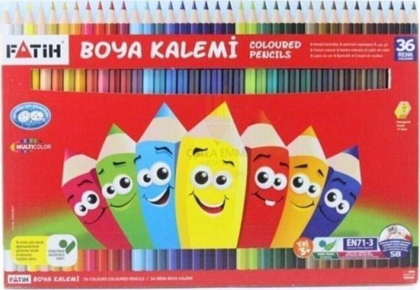 Fatih 36Lı Kuru Boya Tam Boy Karton Kutu 36 Renk - Image 1