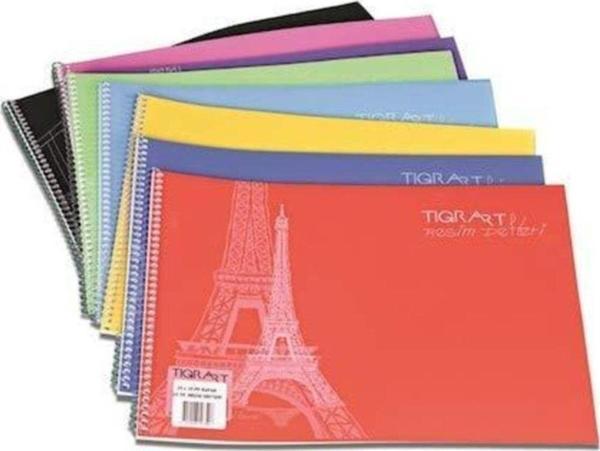 Gürpaş Sipralli Resim Defteri Plastik Kapak 35X50 15Yp - Image 1