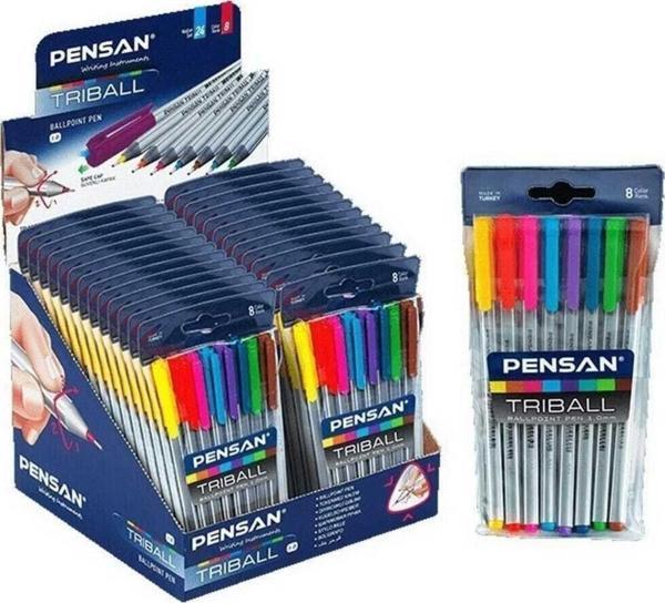 Pensan Triball Tükenmez Kalem 1.0 Mm Color Me 8 Li Set Tk.K - Image 1