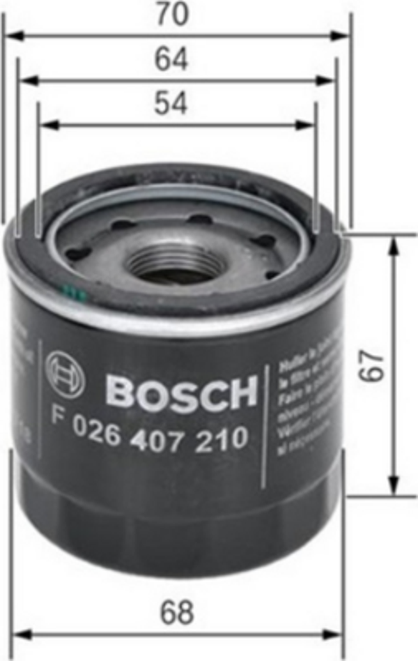 Bosch Renault Fluence 1.6 16v 2.0 16 2010 Yag Filtresi Bosch F026407210 - Image 1