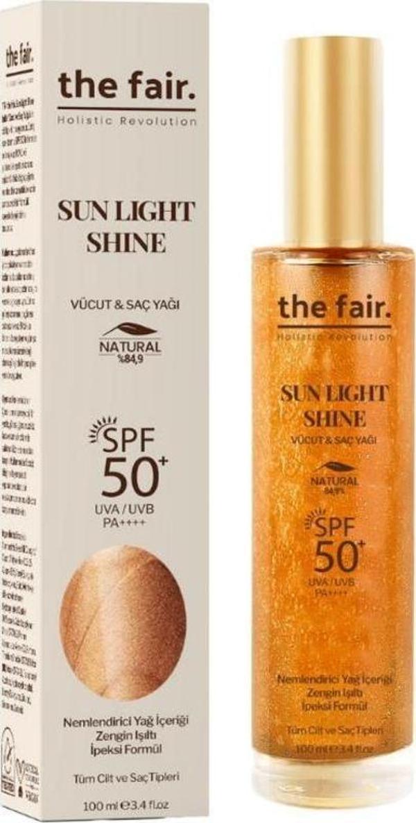 The Fair Sun Light Shine SFP 50+/PA++++100 ml Vücut ve Saç Yağı - Image 1