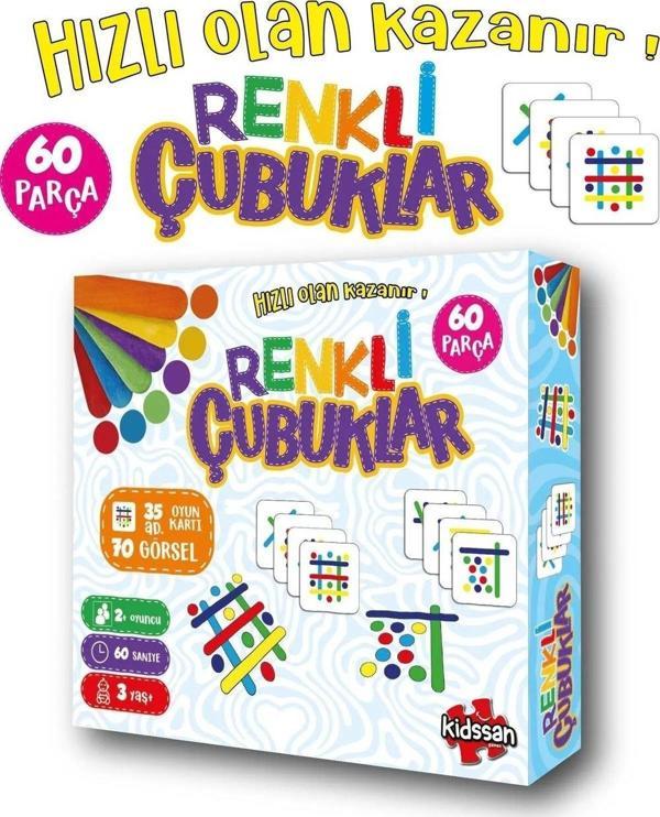 Renkli Çubuklar Oyunu Eğlenceli Kutu Oyunu Eğitici Oyuncak - Image 1