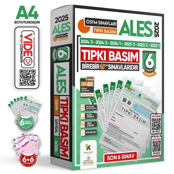 2025 ALES ÖSYM Tıpkı Basım Çıkmış Soru 6lı Deneme Paketi Video ve Dijital Çözümlü Türkiye Geneli - İnformal Yayınları - Image 1