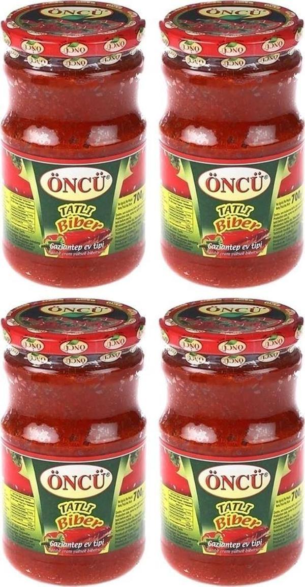 Öncü Biber Salçası Tatlı 700 gr Cam x 4 Adet - Image 1