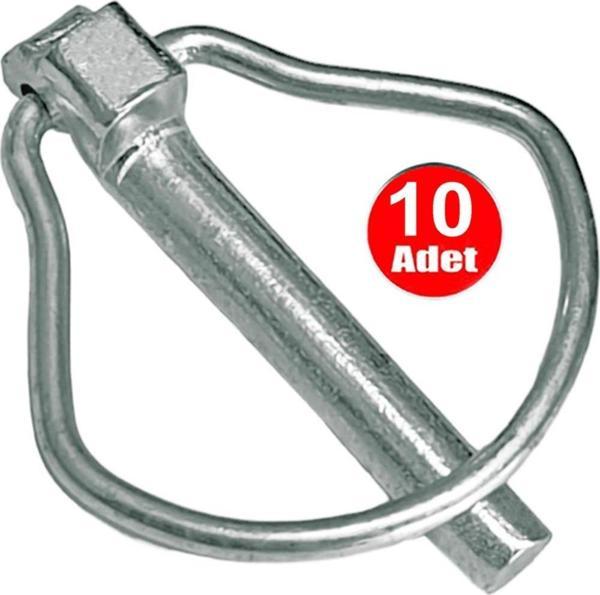 Galvanizli Çelik Traktör Pimi Yaylı Pim 8 Mm -10 Adet - Image 1