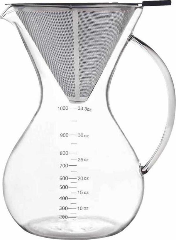Cam Kahve Demleme Filtreli 1000 Ml CK-1000 - Image 1