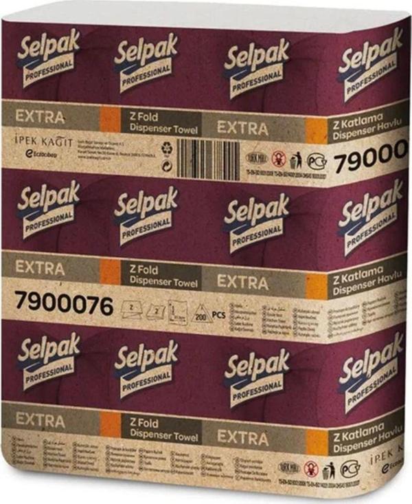 Selpak Kağıt Havlu Professional Extra Z Katlı Dispenser Peçete 7900076 (12 Li Paket) - Image 1