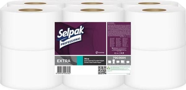 Selpak Tuvalet Kağıdı Professional İçten Çekmeli 70 Metre 7903684 (12'li Paket) - Image 1
