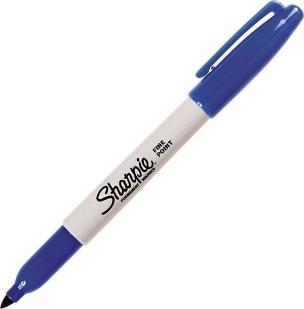 Sharpie Permanent Markör Kalem Fine Yuvarlak Uç Mavi 0810950 (12 Li Paket) - Image 1