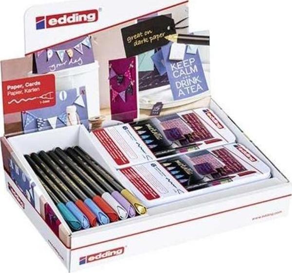 Edding Keçeli Kalem 1.0Mm 40+6 Lı Metlik Set Stand Ed1200 - Image 1