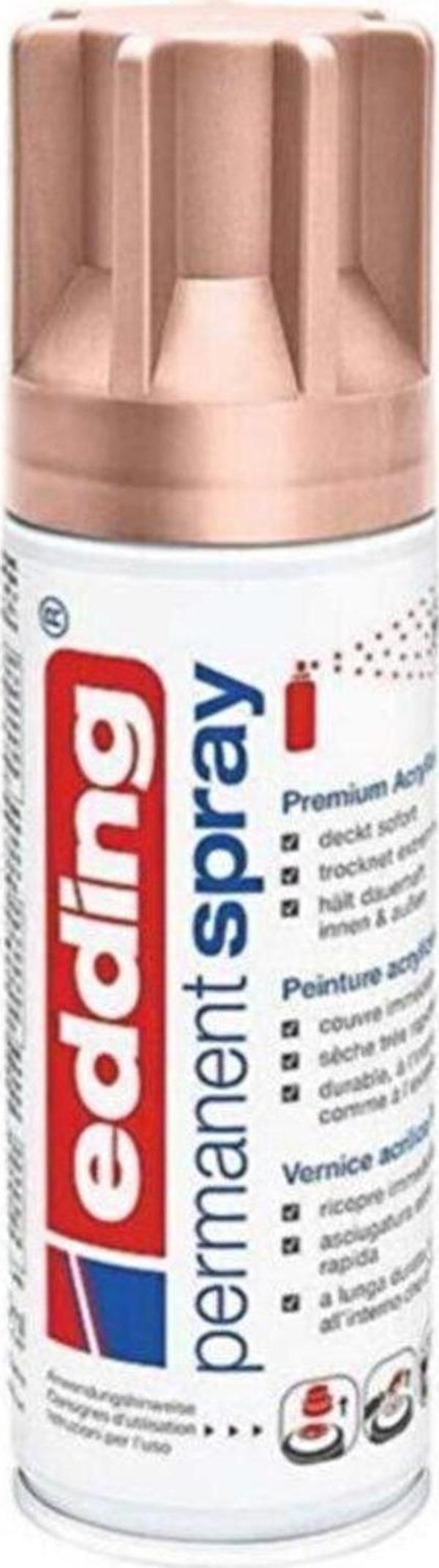 Edding Permanent Akrilik Spray Boya Rose Gold 937 - Image 1