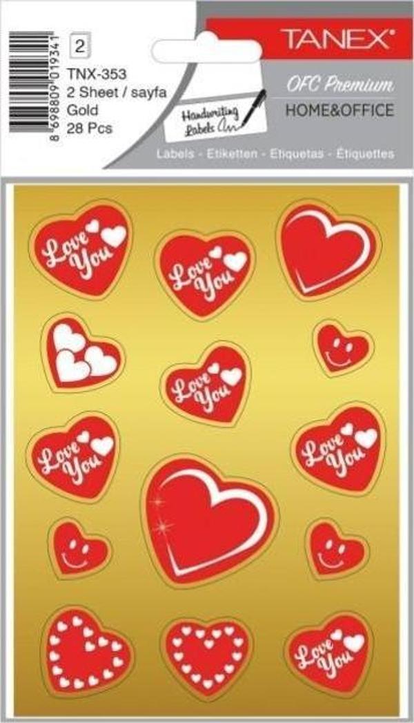 Tanex Gold Kalp Etiketi-3 2 Adet Tnx-353 (10 Lu Paket - Image 1