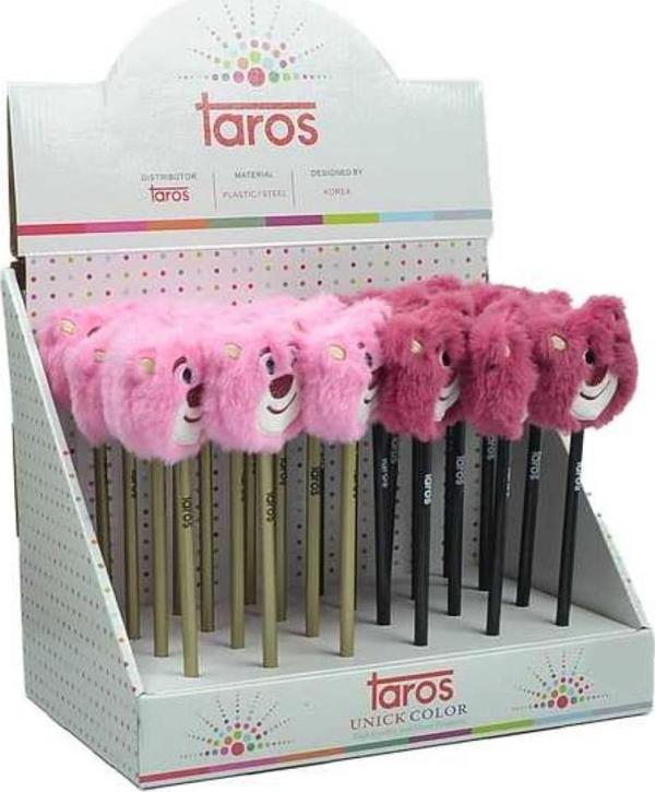 Taros Unick Color Kurşun Kalem Pembe Ayıcık Tepeli 7711 (24 Lü Paket) - Image 1
