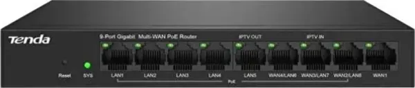 G0-8G-Poe 9 Port 8 Port Poe+ 10-100-1000 Switch Hub Çelik Kasa Poe Router - Image 1