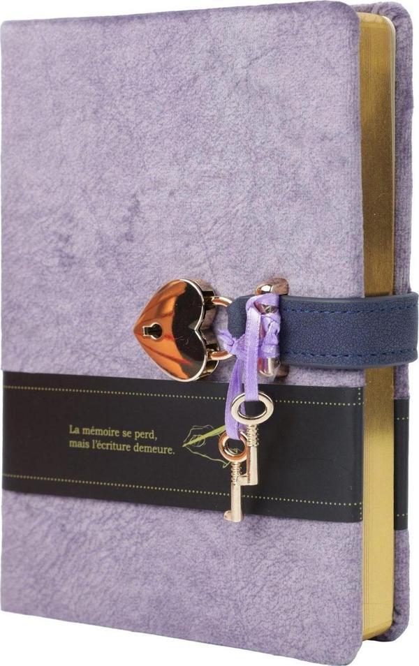 Victoria's Journals Not Defteri 13X18 Cm Miyaw Kilitli Mor 80 Gram 160 Yaprak Çizgili 9305 - Image 1