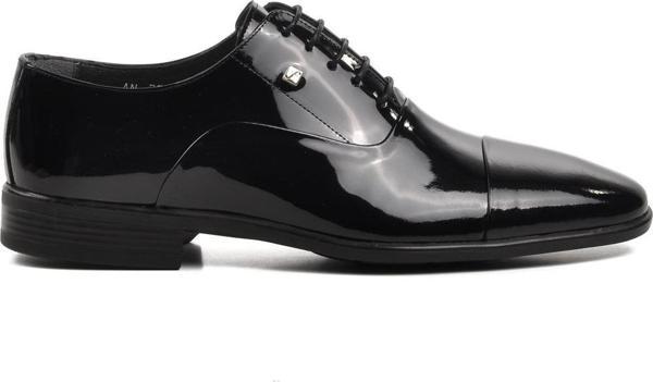 Fosco 2805 Siyah Rugan Hakiki Deri Erkek Klasik Ayakkabı - Image 1