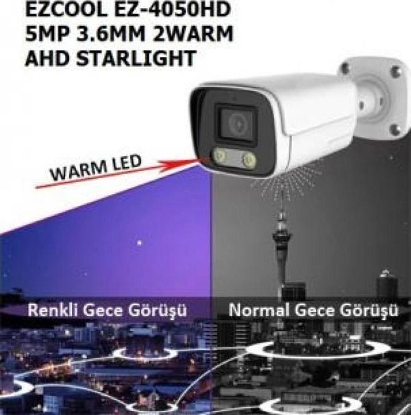 Ezcool Ez-4050Hd 5Mp 3.6Mm 2Warm Ahd Starlıght - Image 1