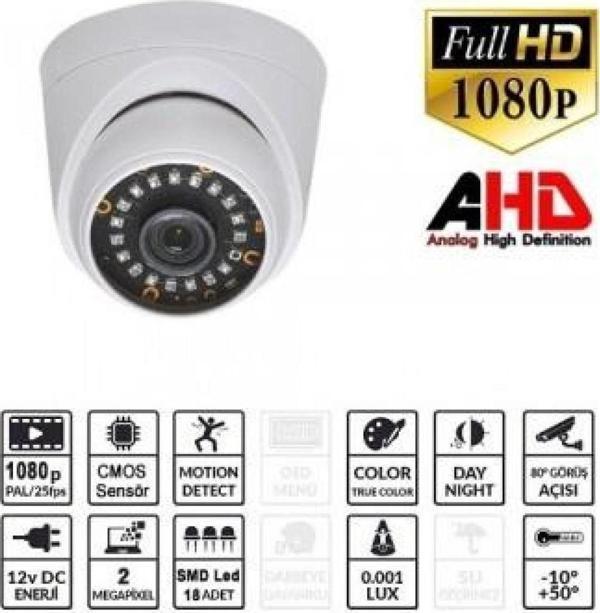 Ezcool Ez-5020Hd 2Mp 3.6Mm 18Smd Ahd Dome - Image 1