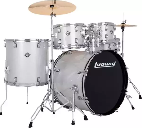 Ludwig Accent Fuse Silver Sparkle Akustik Davul Seti - Image 1