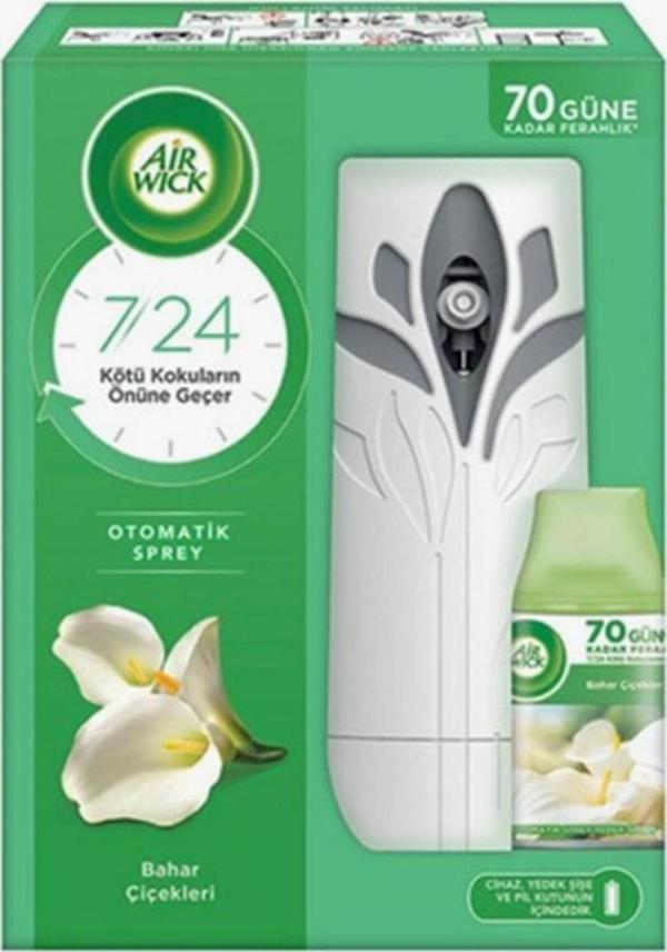 Air Wick Otomatik Sprey + Yedeği Bahar Çiçekleri Oda Kokusu 70 Güne Kadar Ferahlık - Image 1