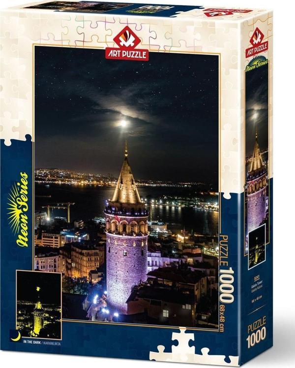 Art Puzzle 1000 Parca Puzzle  Galata Kulesi Neon 5241 - Image 1