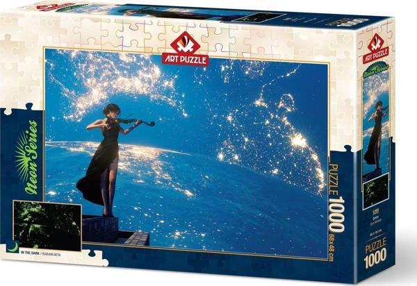 Art Puzzle 1000 Parça Puzzle Neon Son Keman 5266 - Image 1