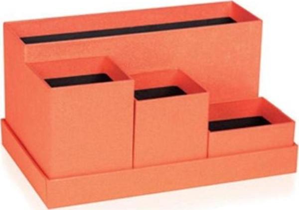 Gıpta Masa Üstü Organizer Set Pearl Orange 4 Havuzlu Large ORG1829 - Image 1