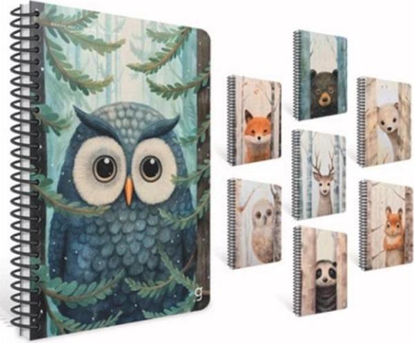 Gıpta Sneak Peek Spiralli Karton Kapak Defter A4 80 Yaprak Çizgili 7289 (Karışık Renk 1 Adet) - Image 1