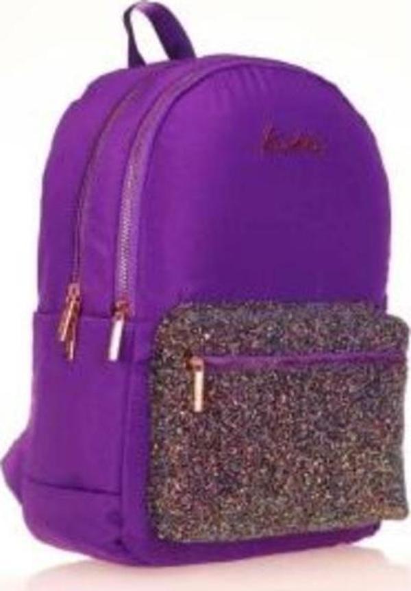 Kaukko Okul Sırt Çantası Bright Taşlı Mor K1652 - Image 1