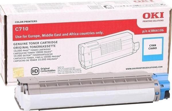 C710-711-711Wt 11.500 Sayfa Kapasiteli Cyan Mavi Orijinal Toner 44318607 - Image 1