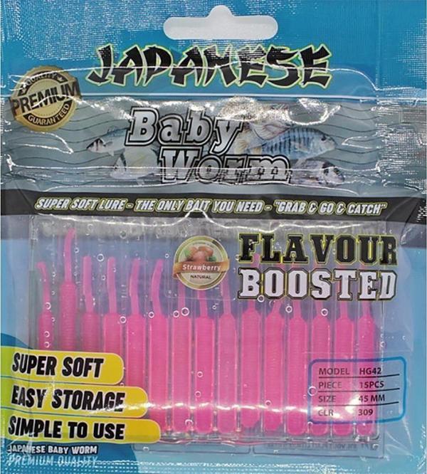 Japanese Baby Worm 45mm 15 Adet LRF Silikonu 309 - Image 1