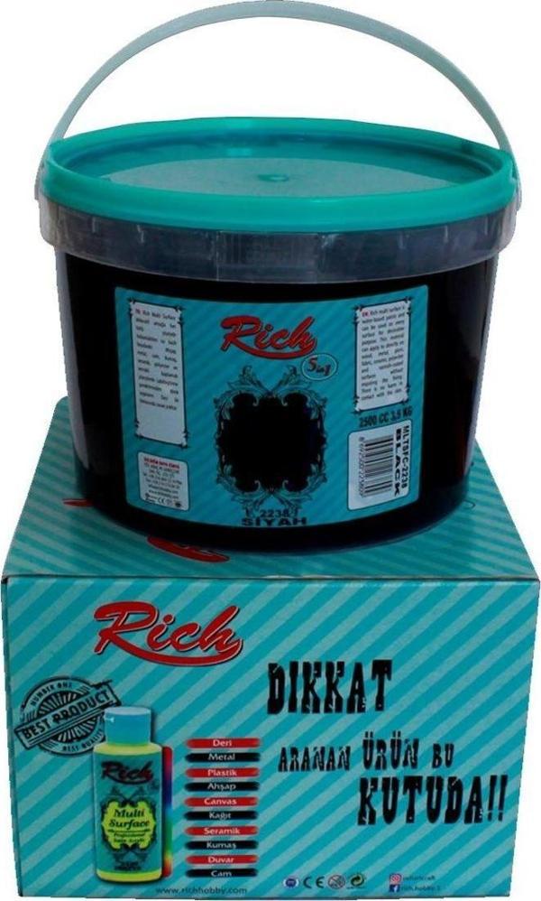 Rich Multi Surface Akrilik Boya 2500 Cc Siyah 2238 - Image 1