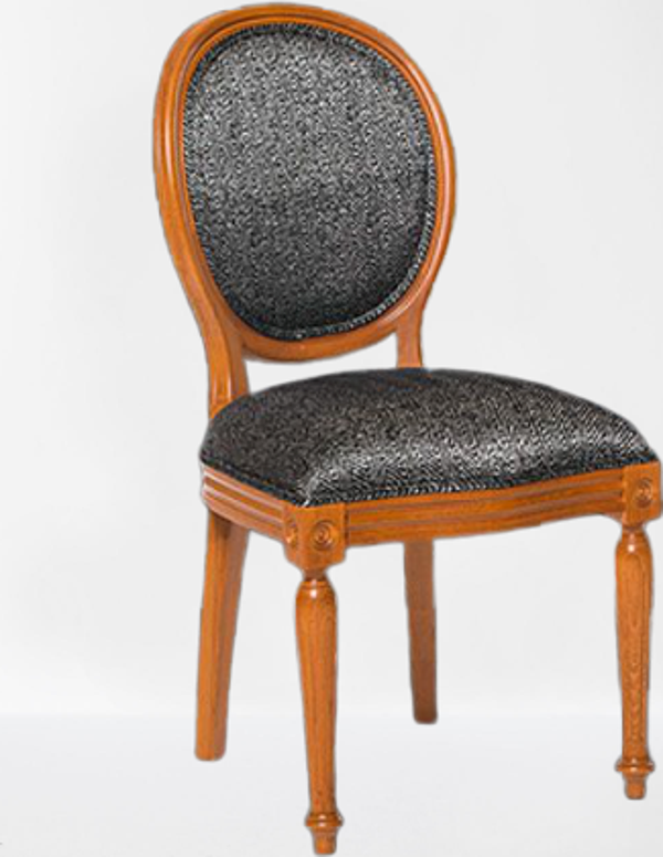 Sandalye 17789 MADALYON Model Kayın RETRO ayak Parlak ceviz Natüre Kum Örgü Kumaş - Image 1