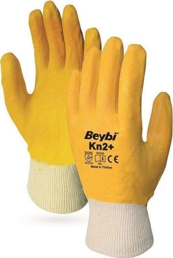 Beybi KN2 Plus Sarı Nitril İş Eldiveni 9 Beden - 288 Çift - Image 1
