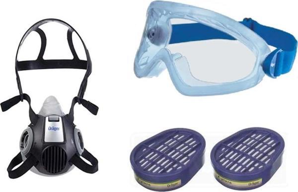 X Plore Yarım Maske 3300 + Abek Filtre+ Drager X-Pect 8510 - Image 1