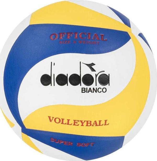 Diadora 4040096 Bianco Voleybol Topu Beyaz-Mavi-Sarı - Image 1