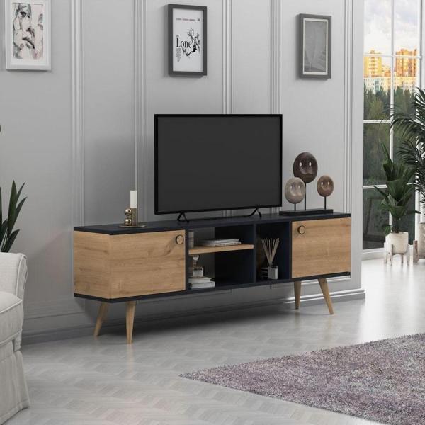 Lagomood Ewo Tv Standı Antrasit Meşe - Image 1