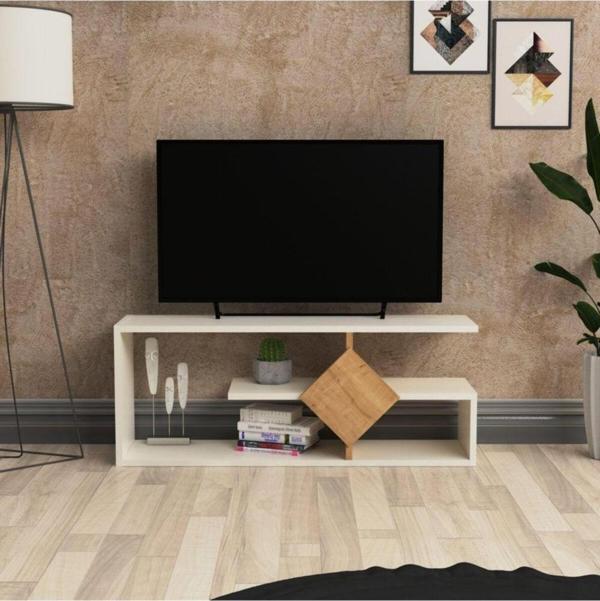 Lagomood Intens Tv Ünitesi Tv Sehpası Beyaz Meşe - Image 1